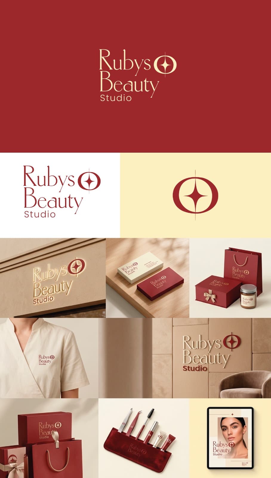 Rubys Beauty Studio brand identity